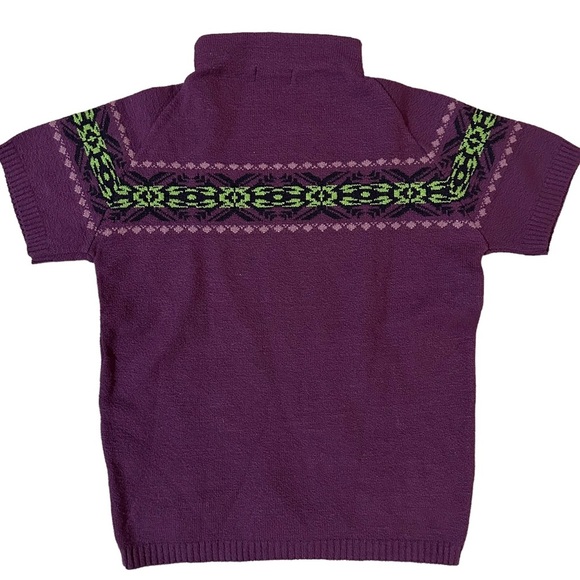 Vintage Y2K Maroon and Green Turtleneck Top Size S - Picture 6 of 6